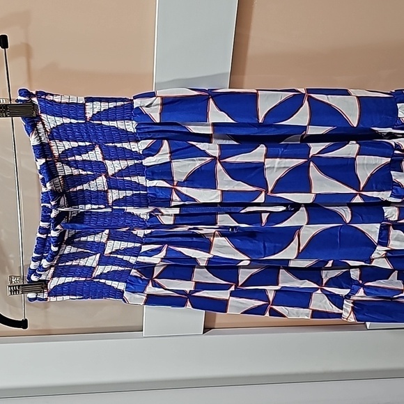 ✨NWT✨Abel the Label Anthropologie Red White & Blue Tasmin Maxi Skirt XS - Picture 2 of 9